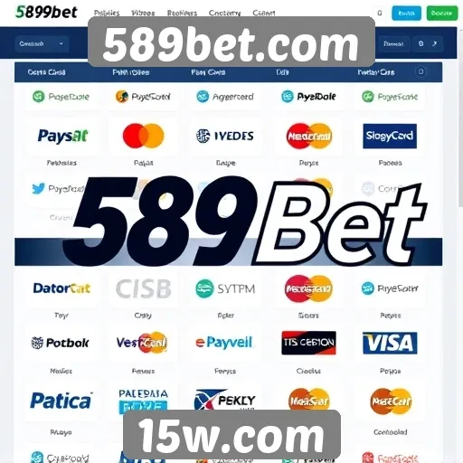 Opções de pagamento disponíveis em 589bet.com